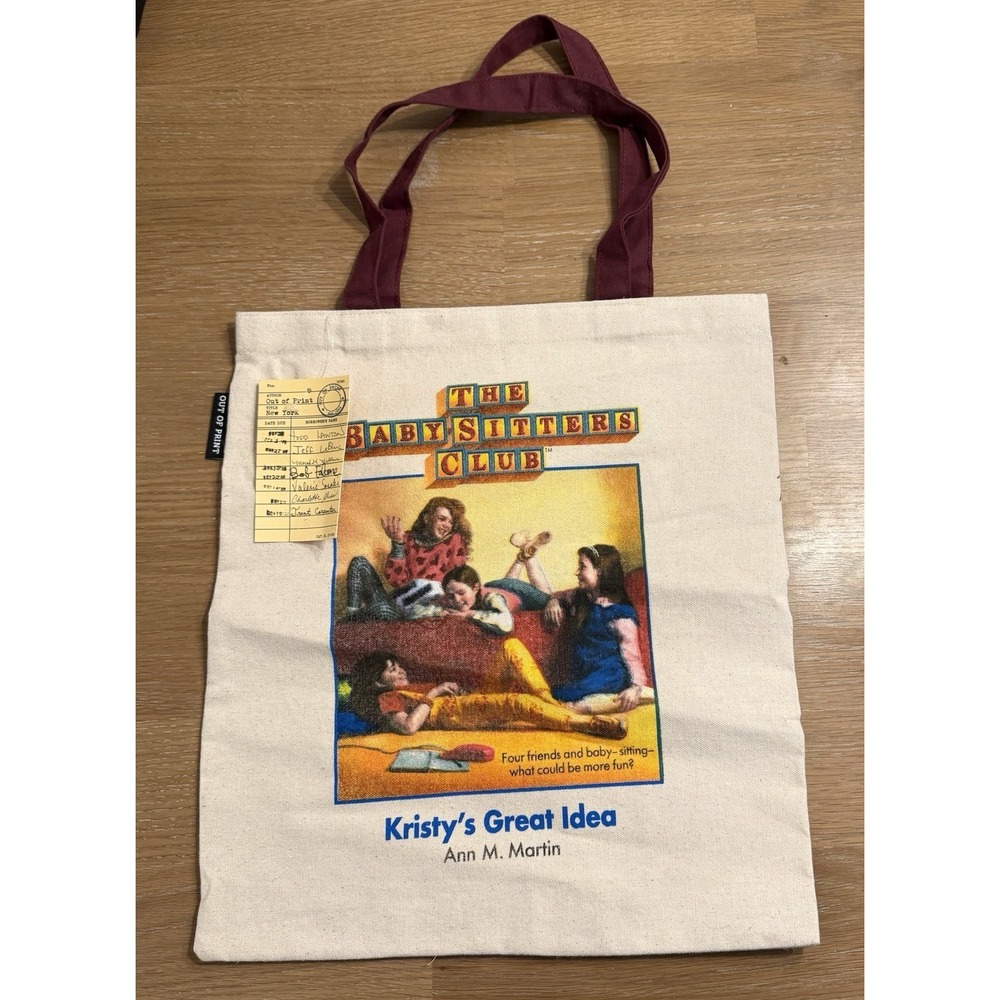 90s The Baby Sitters Club Tote Bag Out of Print Ann M. Martin Scholastic New